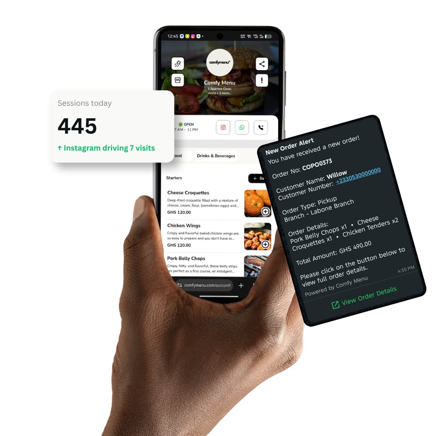 ComfyMenu on a phone